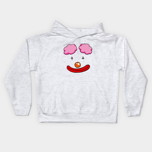 fun clown face Kids Hoodie by cartoonygifts